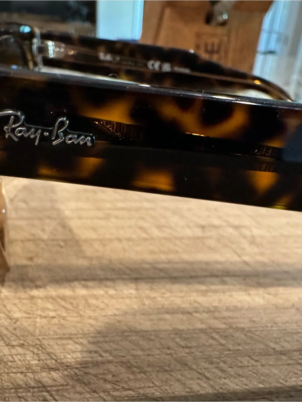 Ray-Ban Mega Hawkeye Polarized Sunglasses with Brown and Amber Pattern